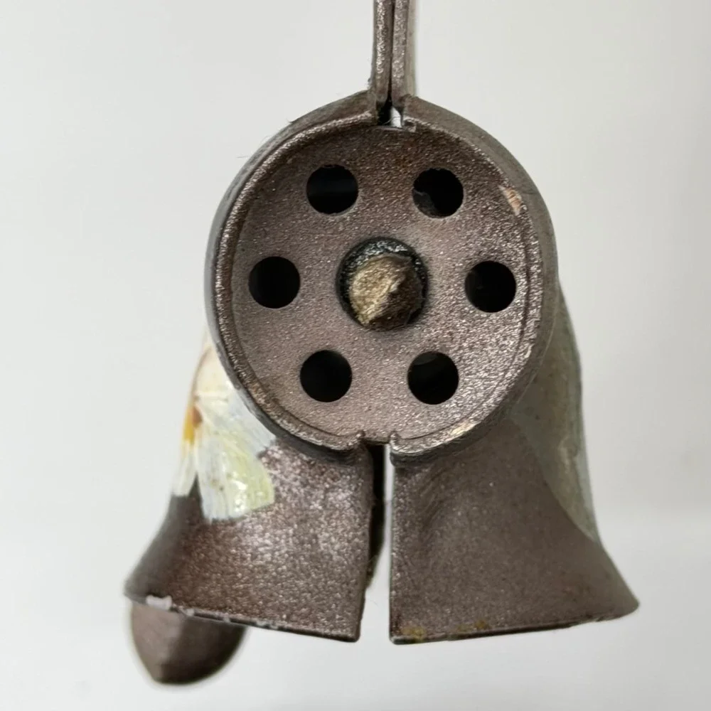 Vintage Miniature Clamp On Meat Grinder Metal Hand Painted Floral‎ Kitchen Decor